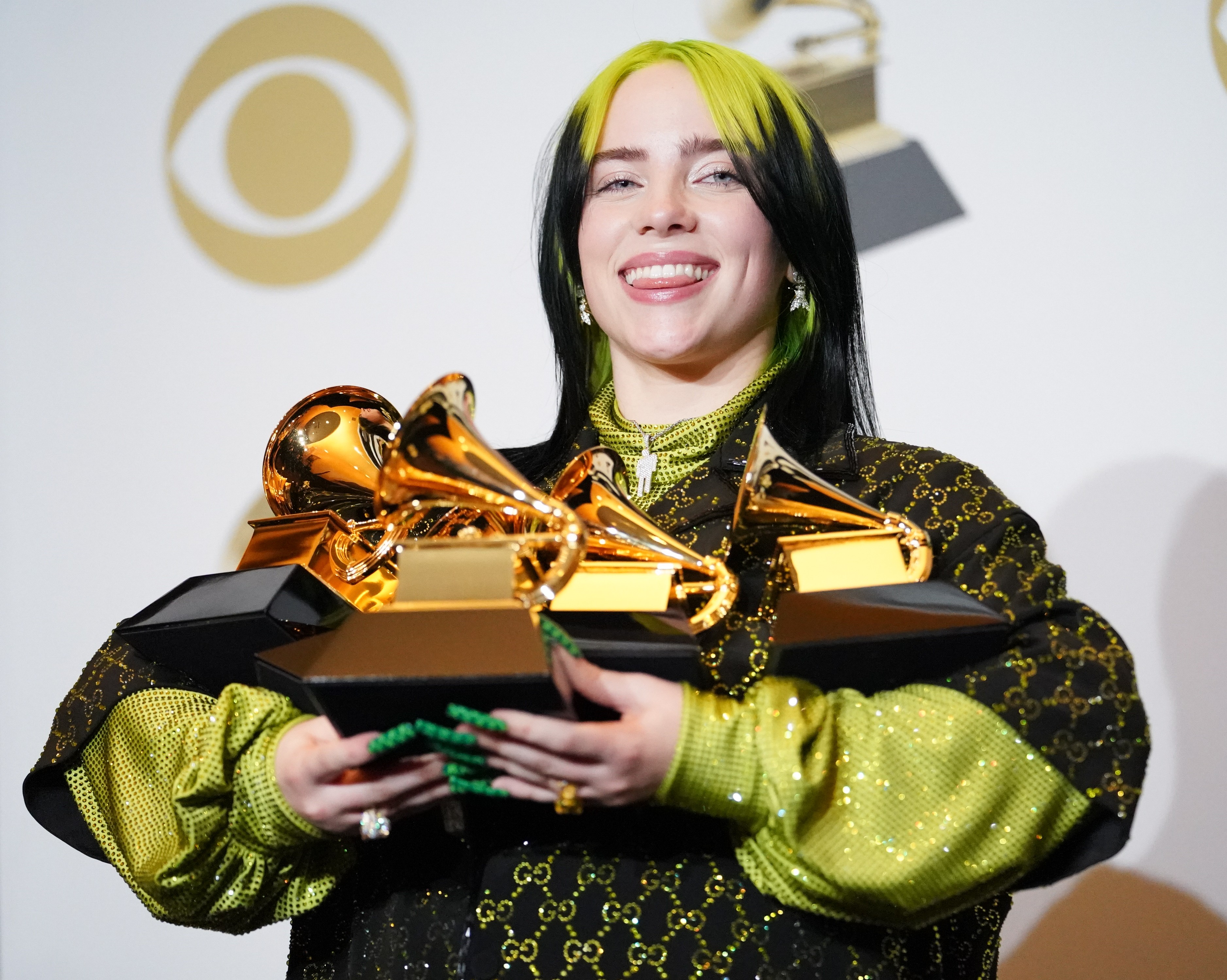 Billie Elish no Grammy 2020 (Foto: Getty Images)