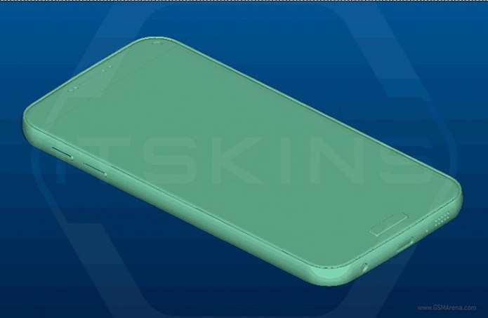 Suposta imagem de projeto do Galaxy S7 mostra botão Home quadrado e tela de 6 polegadas (Foto: Reprodução/GSM Arena)