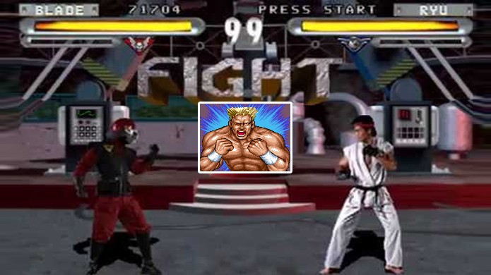 No jogo Street Fighter: The Movie, o lutador Blade revela ser Gunloc e também irmão de Guile (Foto: Reprodução/YouTube)