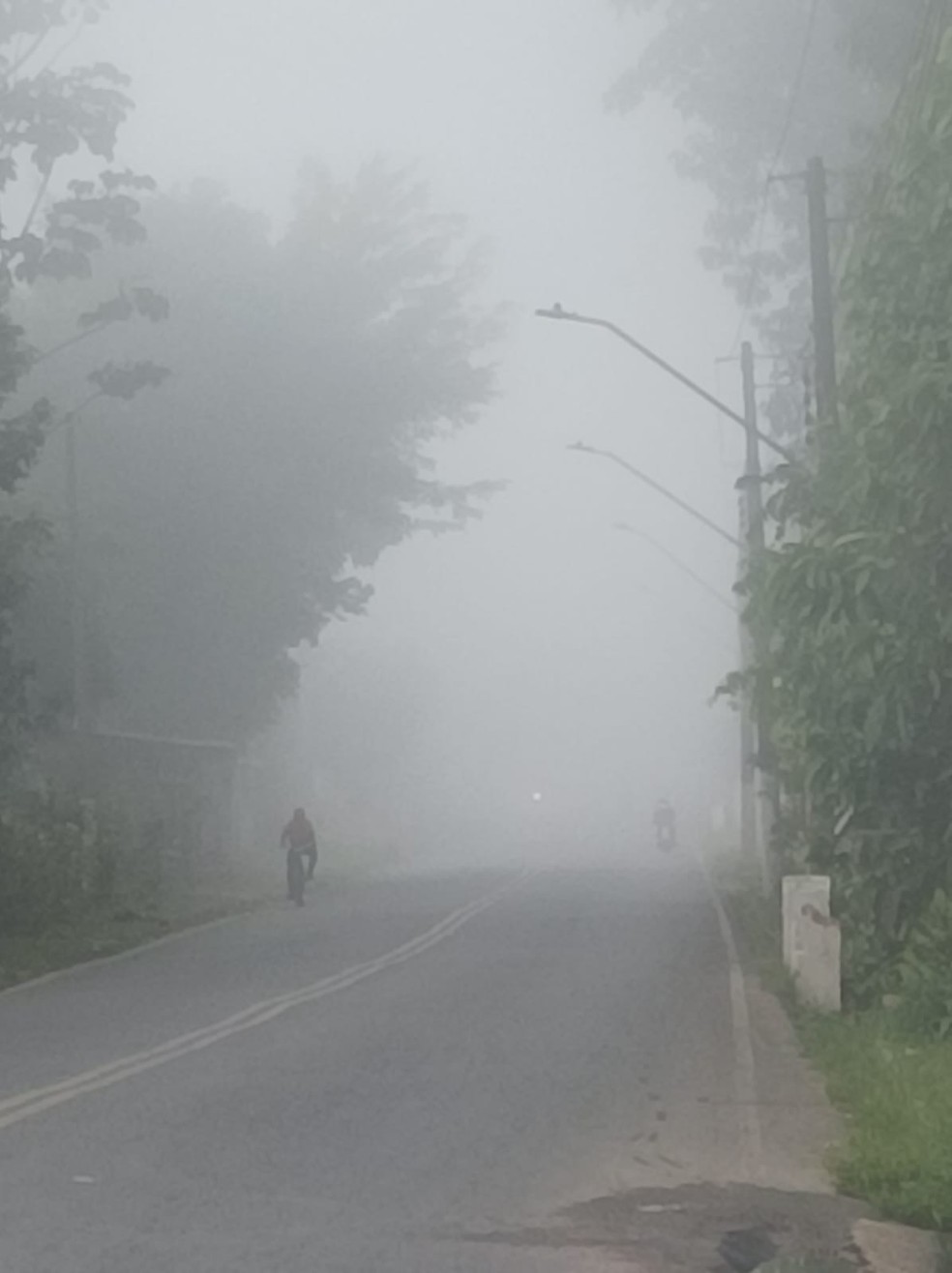 Nevoeiro em Parintins, no Amazonas — Foto: Ana Claudia Vieira