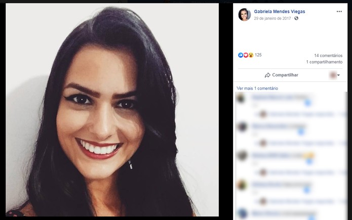 Gabriela Viegas, Miss Ilhéus 2018, morta em Belo Horizonte — Foto: Reprodução/Facebook