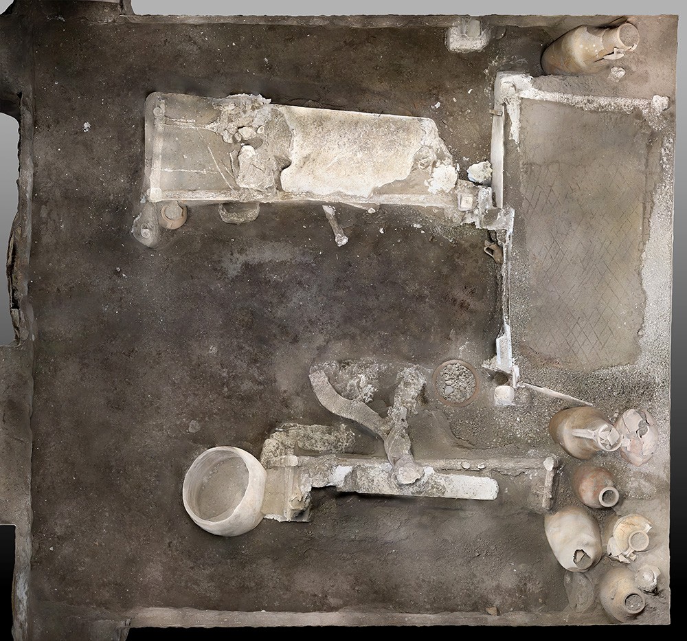 Arqueólogos escavaram uma sala usada por escravos em Civita Giulianal, próximo a Pompéia  (Foto: Pompeii sites)