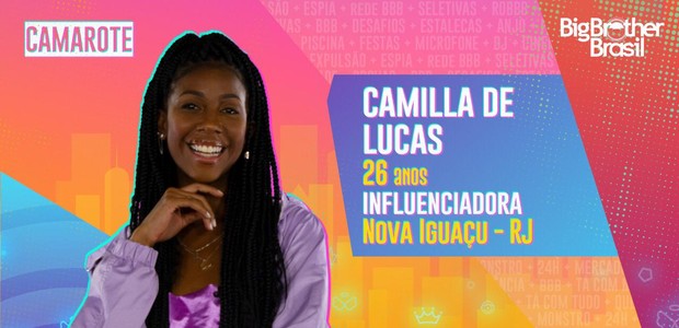 Camilla de Lucas está no BBB 21 (Foto: Divulgação/TV Globo)