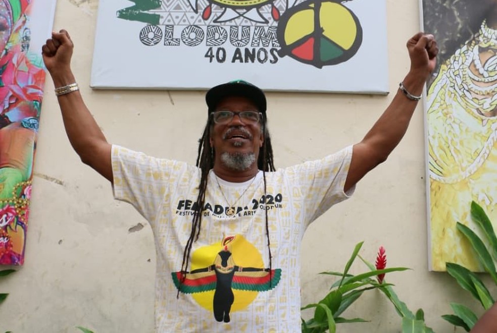 Presidente do Olodum, João Jorge celebra influência do bloco nas periferias de Salvador — Foto: Arquivo Pessoal