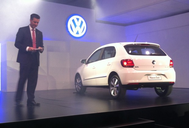 Presidente da Volkswagen do Brasil, Thomas Schmall, apresenta o novo Gol (Foto: Rodrigo Mora/G1)