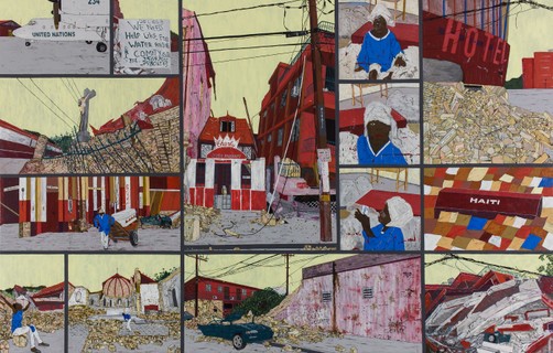 Obra "Hotel Haiti", de Osvaldo de Carvalho, da galeria Janaina Torres