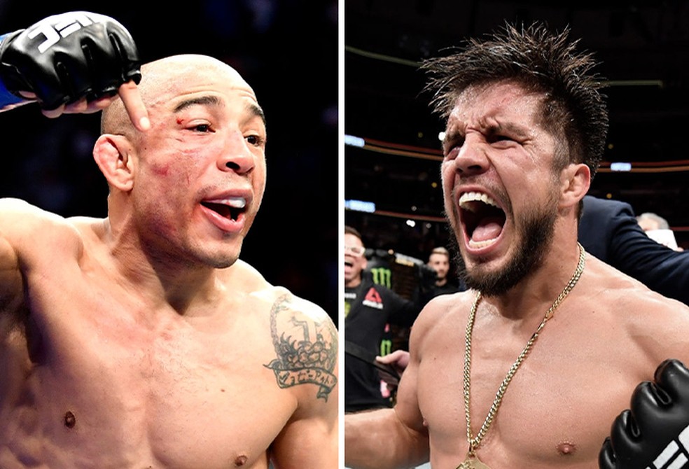 José Aldo e Henry Cejudo se enfrentarão pelo cinturão peso-galo no UFC 250 — Foto: Getty Images
