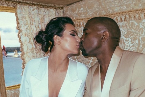 Foto do dia do casamento de Kim Kardashian e Kanye West (Foto: Reprodução Instagram)