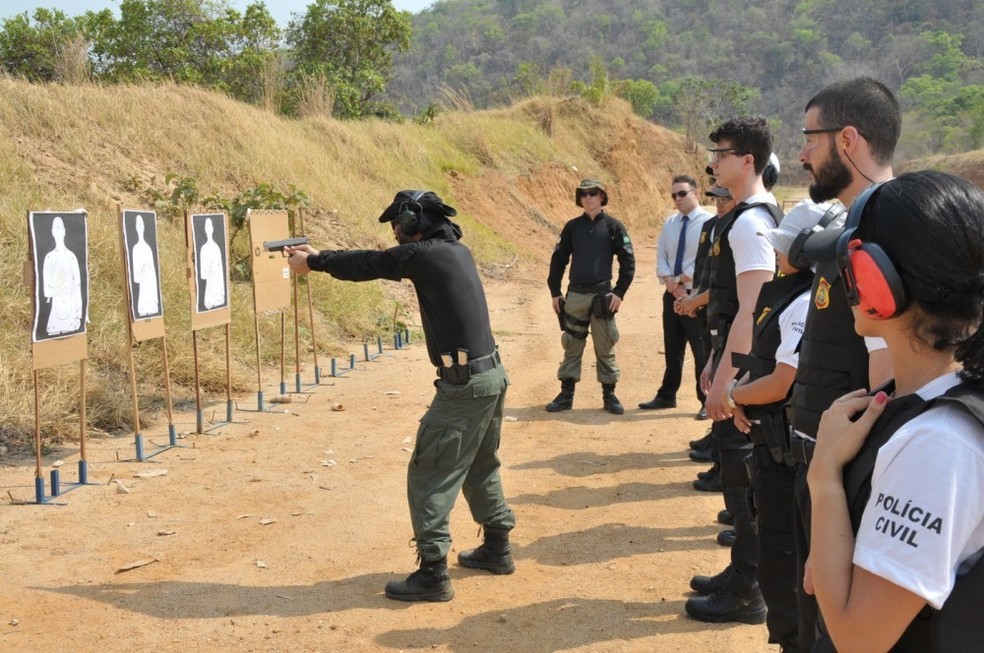 Aprovados durante curso de treinamento da Polícia Civil — Foto: Tharson Lopes/Governo do Tocantins