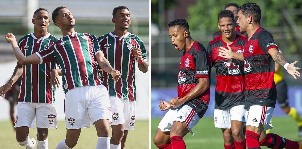 Fla-Flu é o único clássico das quartas de final do Brasileiro Sub-20 — Foto: Lucas Merçon e Marcelo Cortes / Fluminense FC e Flamengo