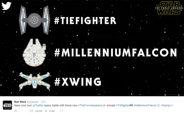 'Star Wars' ganhou emojis no Twitter (Foto: Reprodução/Twitter/StarWars)