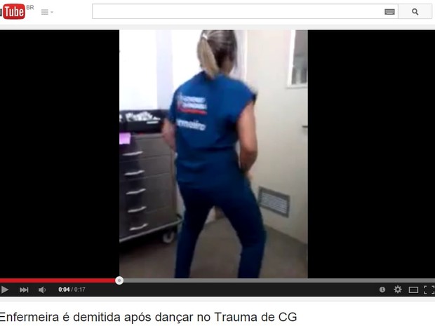 Vídeo mostra a enfermeira dançando dentro do Hospital de Trauma (Foto: Reprodução)