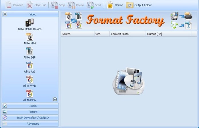 Format Factory oferece conversão para centenas de formatos de vídeo, foto e áudio no PC (Foto: Divulgação)