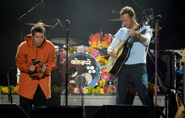 Liam Gallagher e Chris Martin (Foto: Getty Images)