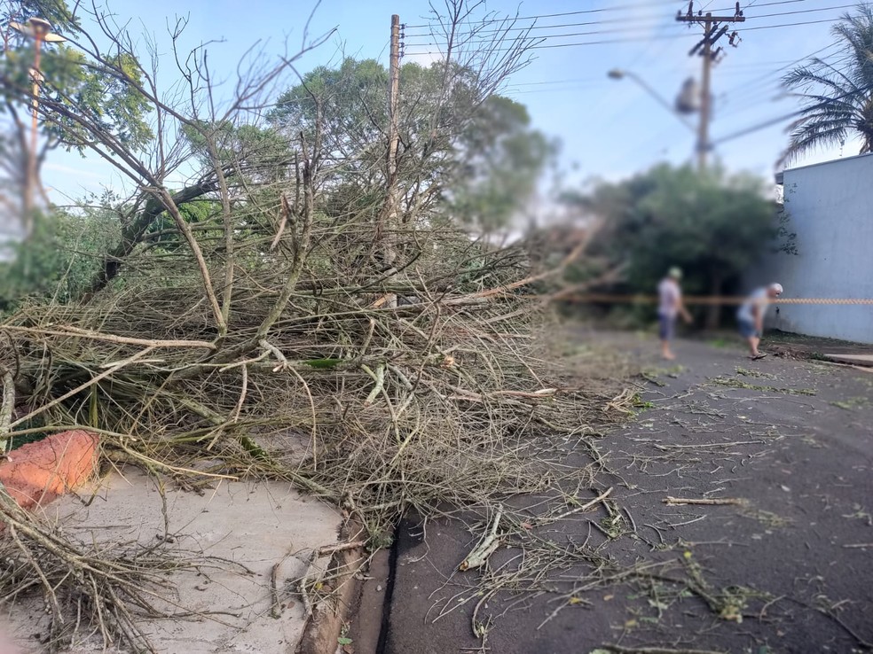 Estragos em Barra Bonita — Foto: Luiz Sabino / Reclame Aqui Barra Bonita e Igaraçu do Tietê