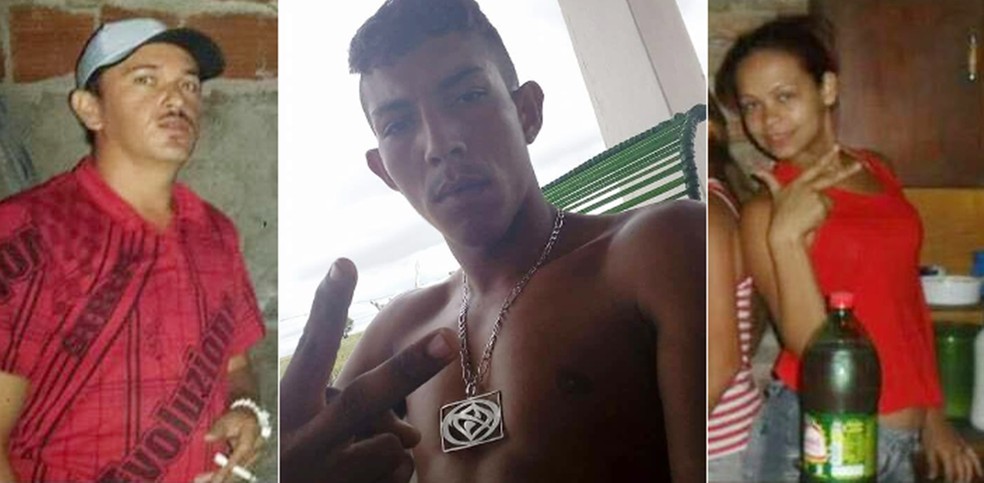 Vítimas foram identificadas como Emanuel Firmino da Silva, de 21 anos, David Bezerra Marinho, de 18, e Francineide Bezerra de Lima, 23 (Foto: PM/Divulgação)