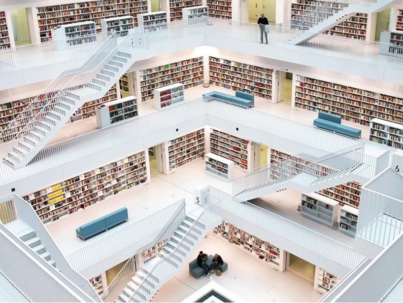 Biblioteca de Stuttgart, na Alemanha (Foto: Divulgação)