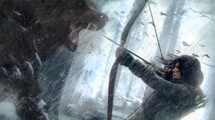 Lara Croft terá que enfrentar vida selvagem na Sibéria para sobreviver em Rise of the Tomb Raider (Foto: Reprodução/Movie Pilo)