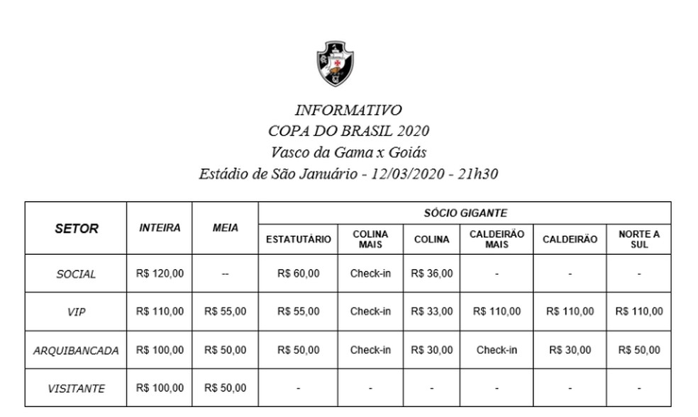  — Foto: Divulgação / Vasco