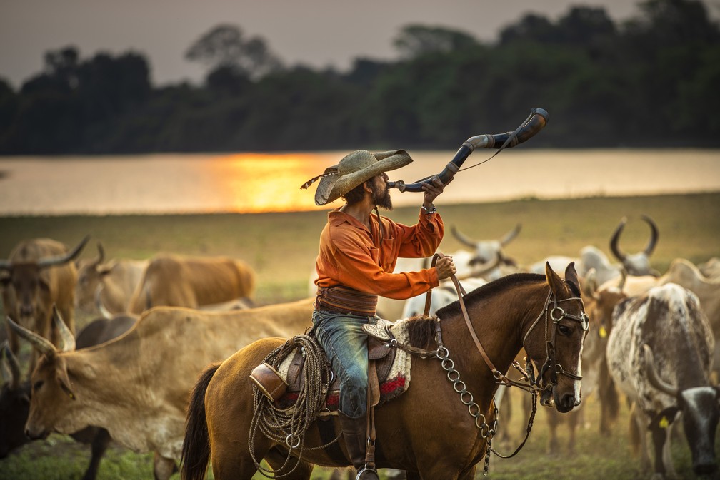 Irandhir Santos analisa Joventino, de 'Pantanal': 'É um homem um passo antes da entidade' — Foto: TV Globo