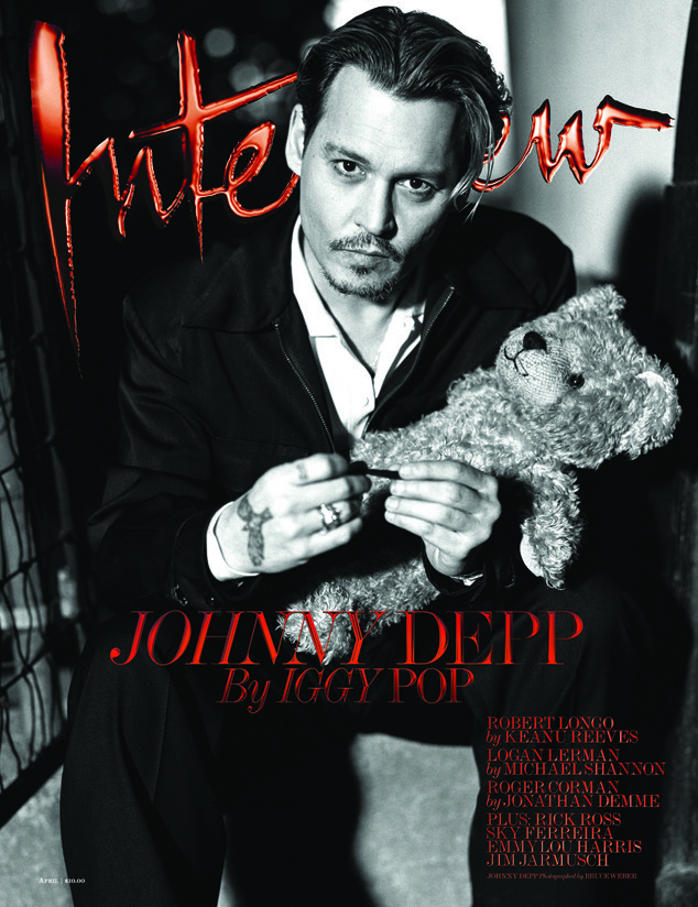 Depp na capa da 'Interview', para a qual foi entrevistado por Iggy Pop. (Foto: Divulgação)