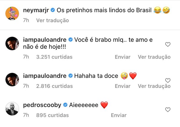 Neymar e Paulo André (Foto: Reprodução / Instagram )