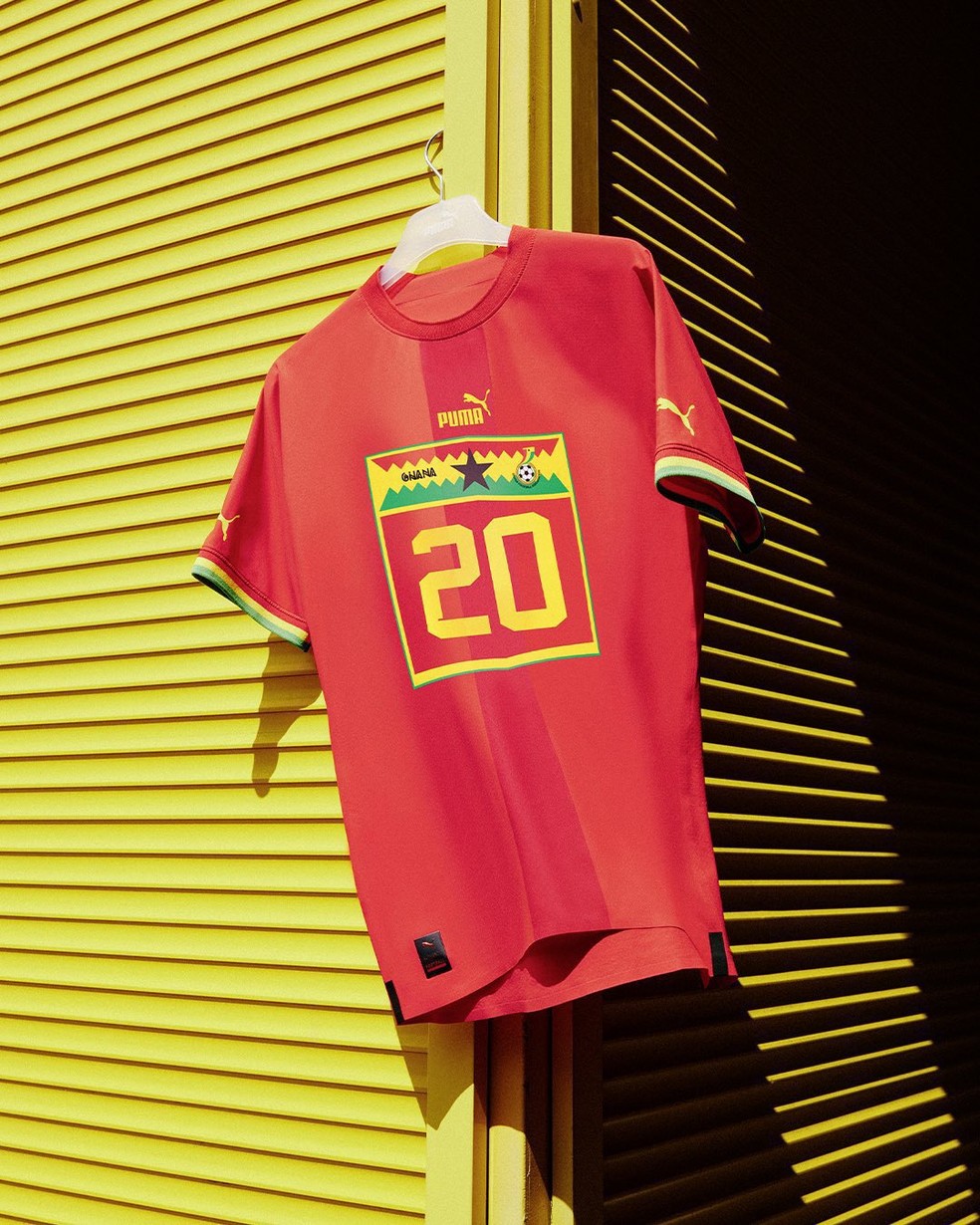 Camisa 2 de Gana para a Copa do Mundo — Foto: Reprodução/Twitter