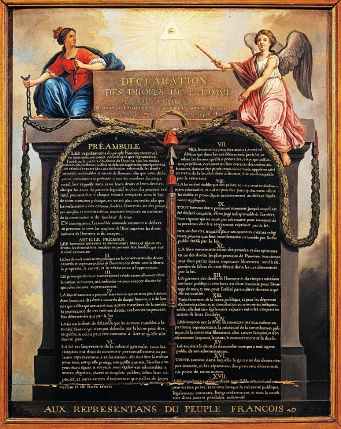 A Declaração dos Direitos do Homem e do Cidadão foi proclamada na França em 1789 (Foto: GETTY IMAGES (via BBC))