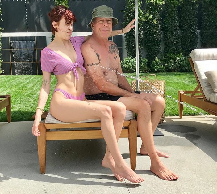 Bruce Willis com a filha Tallulah (Foto: Instagram)