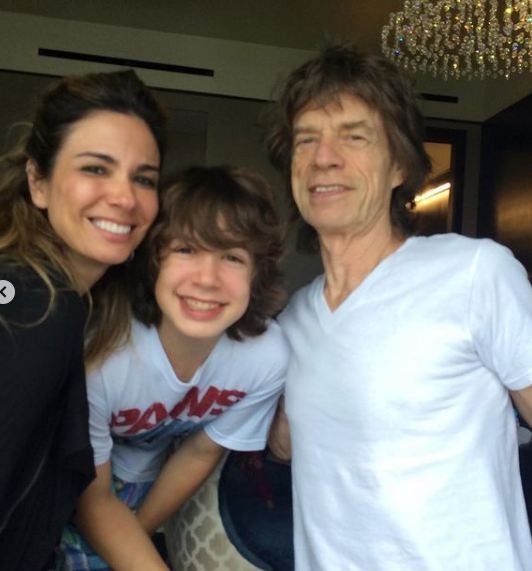 Luciana Gimenez, Lucas e Mick Jagger (Foto: Reprodução)