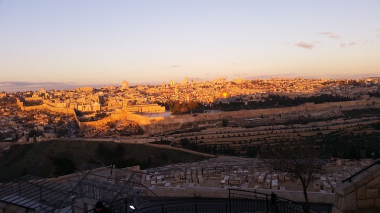 Vista da cidade de Jerusalém do Monte das Oliveiras (Foto:  George Busby)