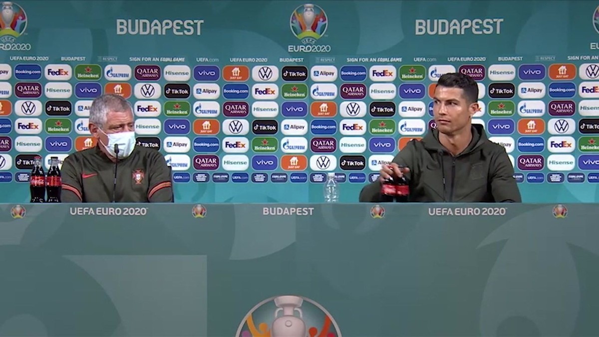 Uefa manda recado às seleções após Cristiano Ronaldo “esconder” refrigerante em coletiva | eurocopa