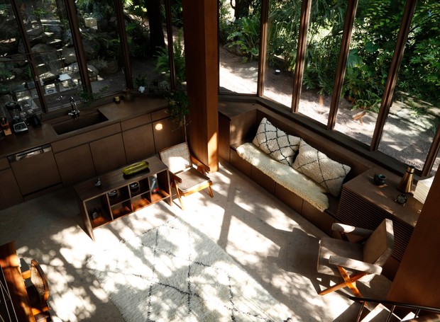 Casa-de-férias-na-floresta-no-Japão (Foto: Yuna Yagi/ Reprodução)