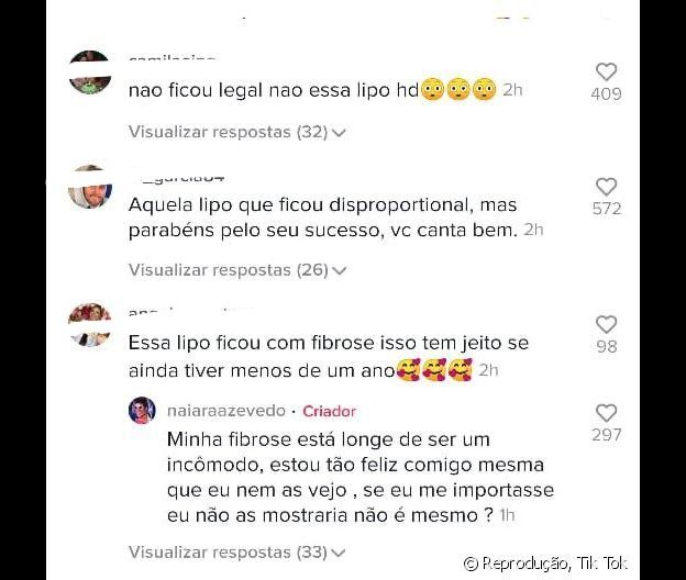 Naiara Azevedo rebate internauta que apontou "fibrose" em sua barriga (Foto: Reprodução/Instagram)