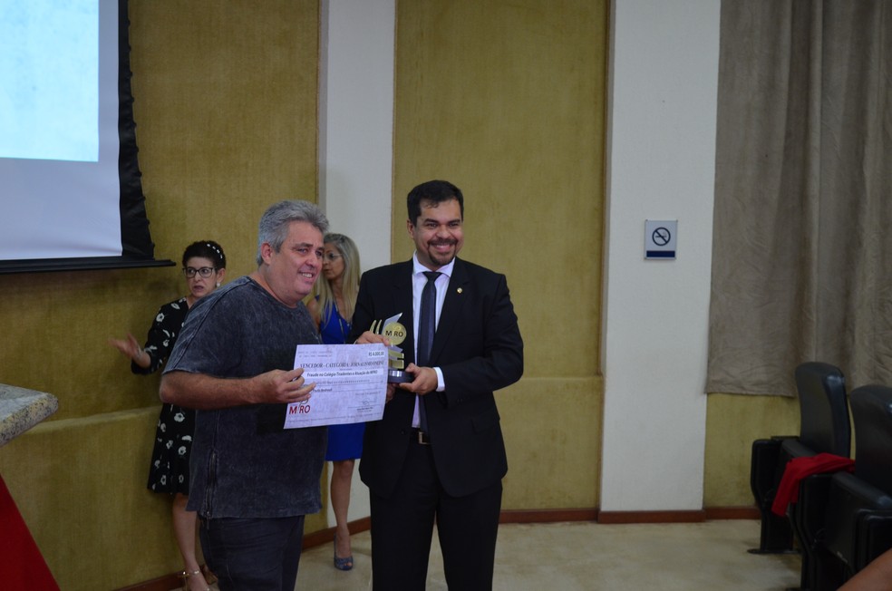 Vencedor da categoria Jornalismo Online (Foto: Jonatas Boni/G1)