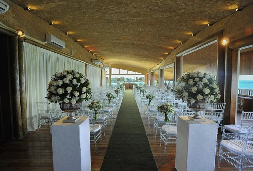 Casa de recepções Olimpo Mar recebe festas de casamento e aniversários — Foto: Divulgação