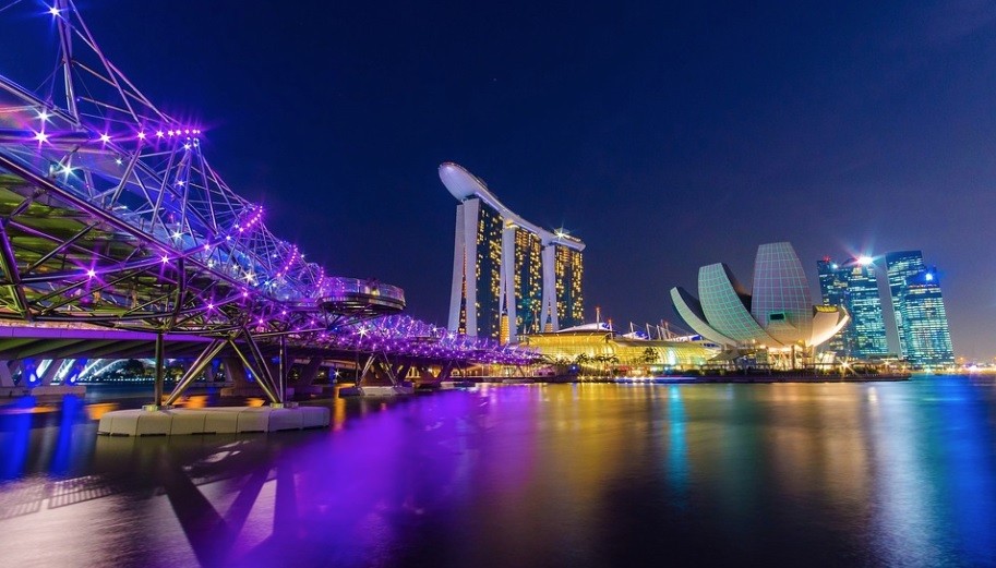 Marina Bay, em Cingapura: cidade divide com Nova York o título de mais cara do mundo — Foto: Pixabay