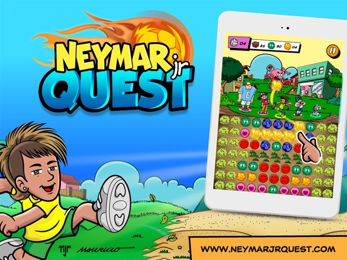 Neymar Jr. Quest conta com o traço de Maurício de Souza (Divulgação)