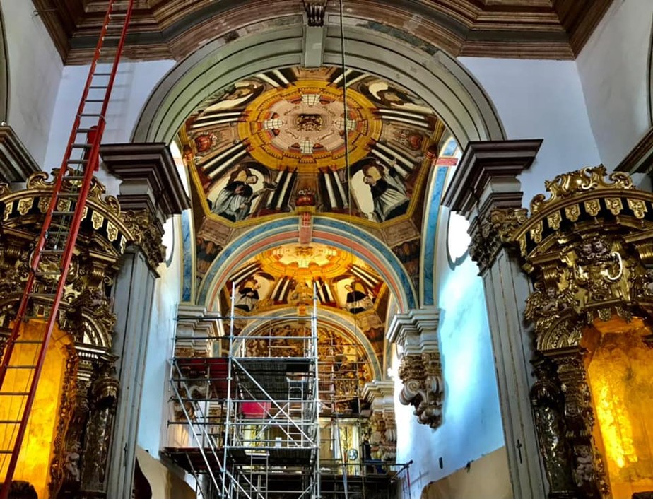 Interior da Catedral da Sé passa por restauração