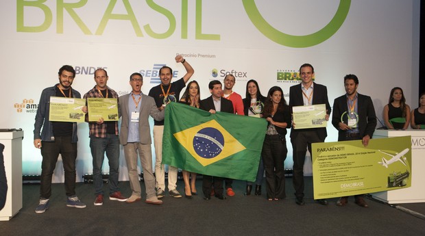 Empreendedores de EZ Park, Timokids e Projeto Virtual Interativo, três das startups vencedores da Demo Brasil (Foto: Divulgação)
