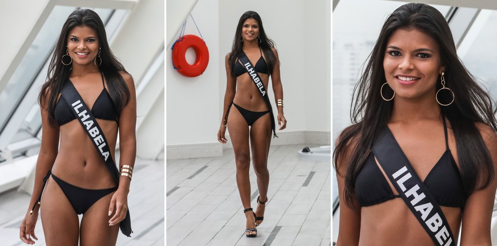 A Miss Ilhabela, Thainá Cordeiro de Alencar, de 20 anos, candidata a Miss São Paulo 2018 (Foto: Fábio Tito/G1)