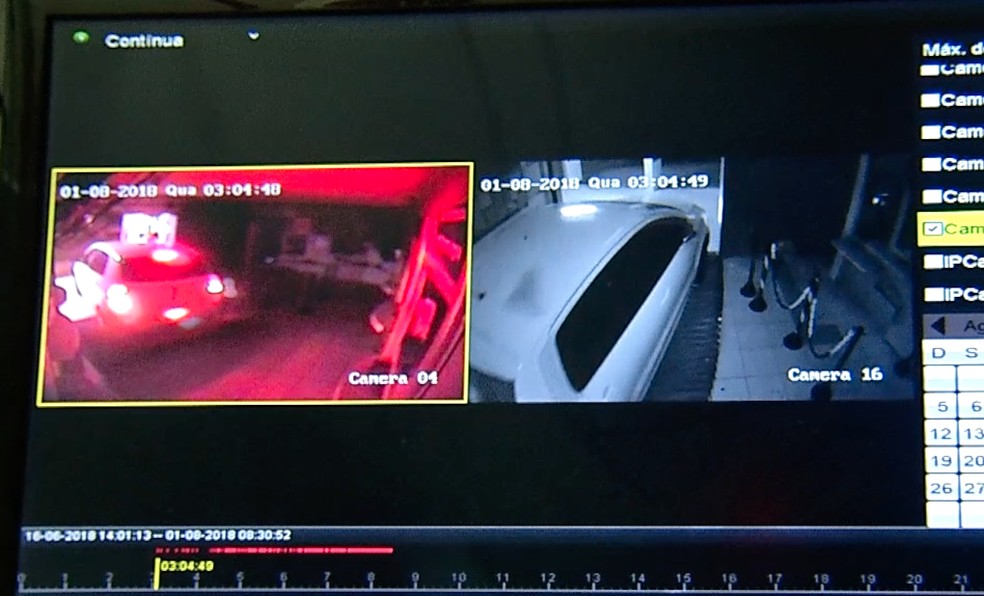 Circuito interno de cÃ¢meras registrou aÃ§Ã£o de bandidos na Grande Natal (Foto: Cedida)