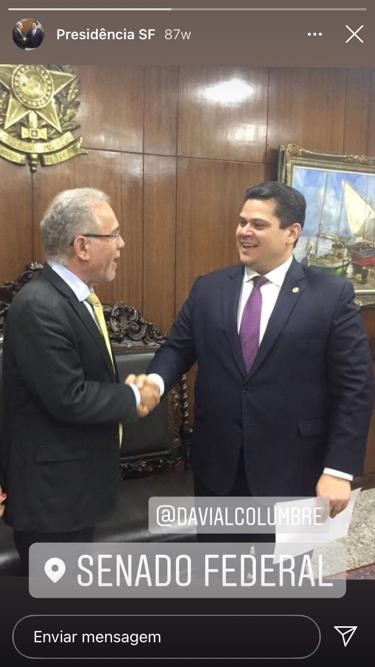 O novo ministro da SaÃºde, Marcelo Queiroga, e o senador Davi Alcolumbre