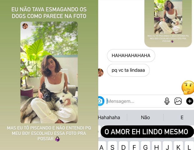 Fernanda Paes Leme ironiza escolha do namorado (Foto: reprodução/Instagram)