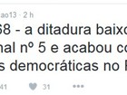Rui Falcão destaca que atos contra Dilma ocorrem no aniversário do AI-5