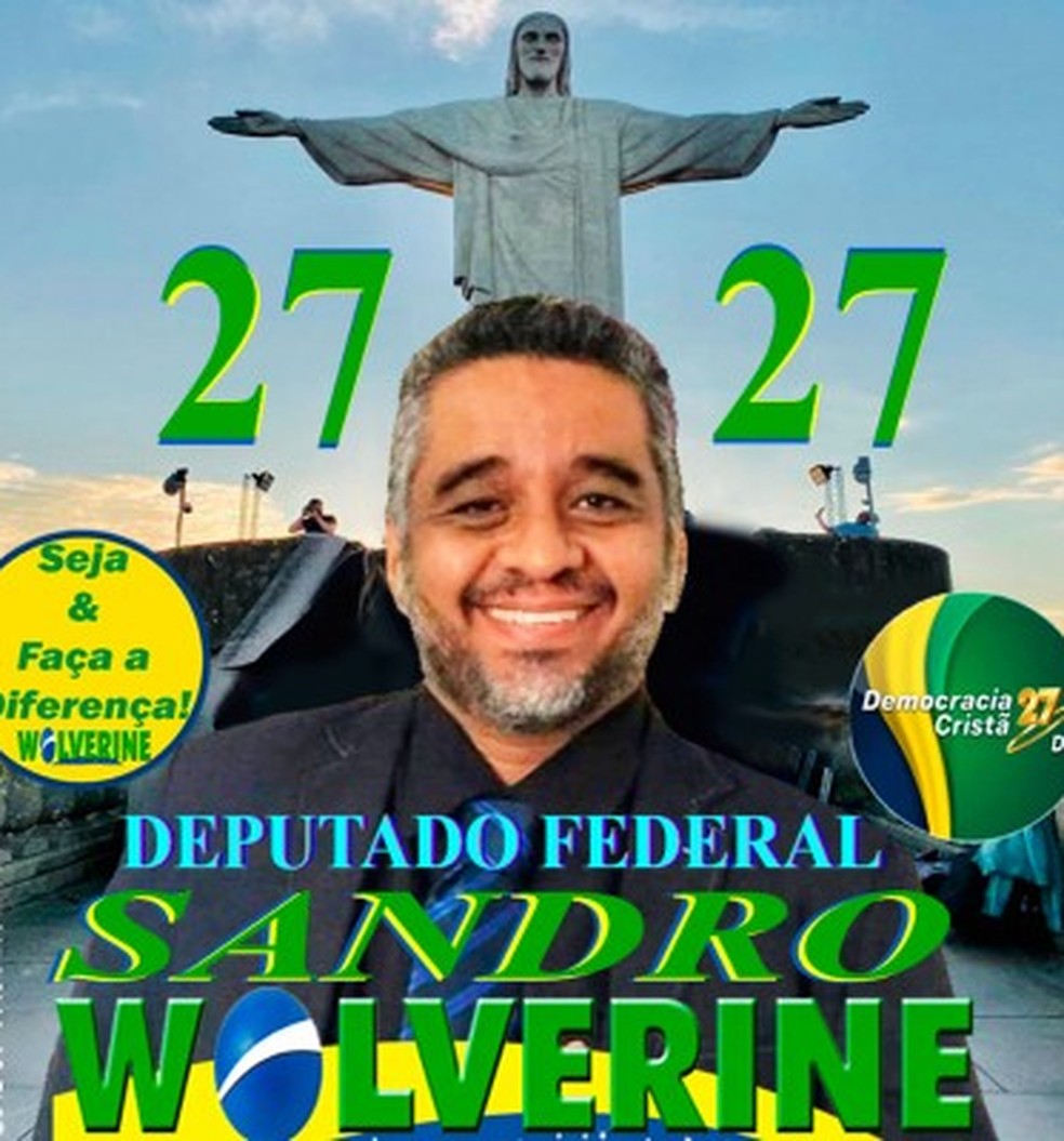 Sandro Wolverine: candidato pelo RJ — Foto: Reprodução/Redes sociais