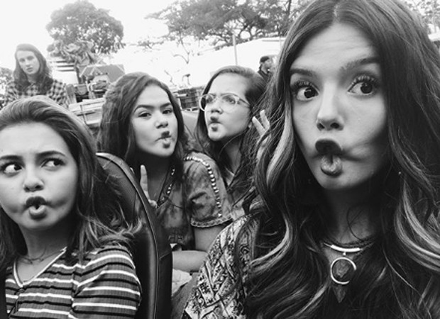 Klara Castanho, Maisa Silva, Mel Maia e Govanna Lancellotti nos bastidores de 'Tudo por um Popstar' (Foto: Reprodução/Instagram)