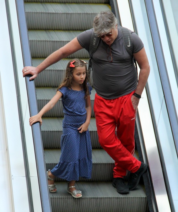 Fábio Assunção e a filha, Ella Felipa (Foto: Jose Humberto/AgNews)