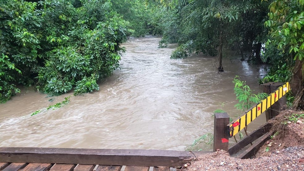 Chuvas em Bonito (MS) elevaram nível dos rios no município turístico — Foto: Prefeitura de Bonito/Divulgação