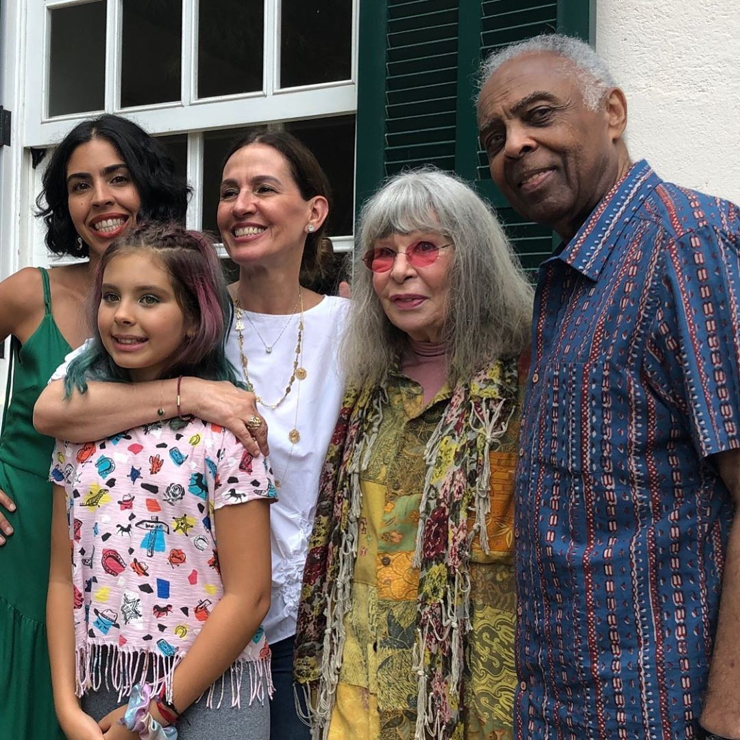 Rita Lee com Bela, Flora e Gilberto Gil (Foto: Reprodução / Instagram)